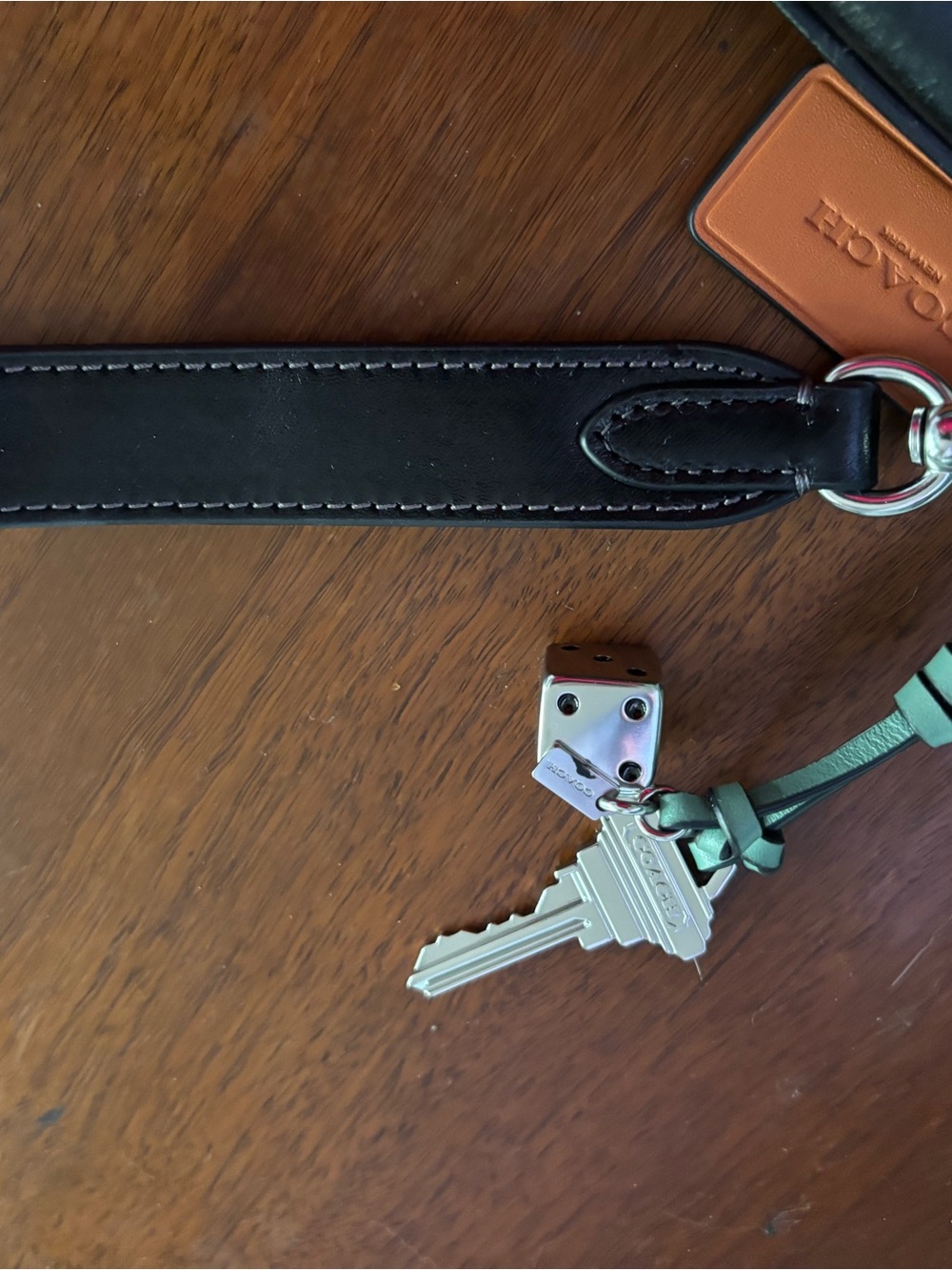 Coach Black Leather Pouch with Charms - Picture 6 of 8
